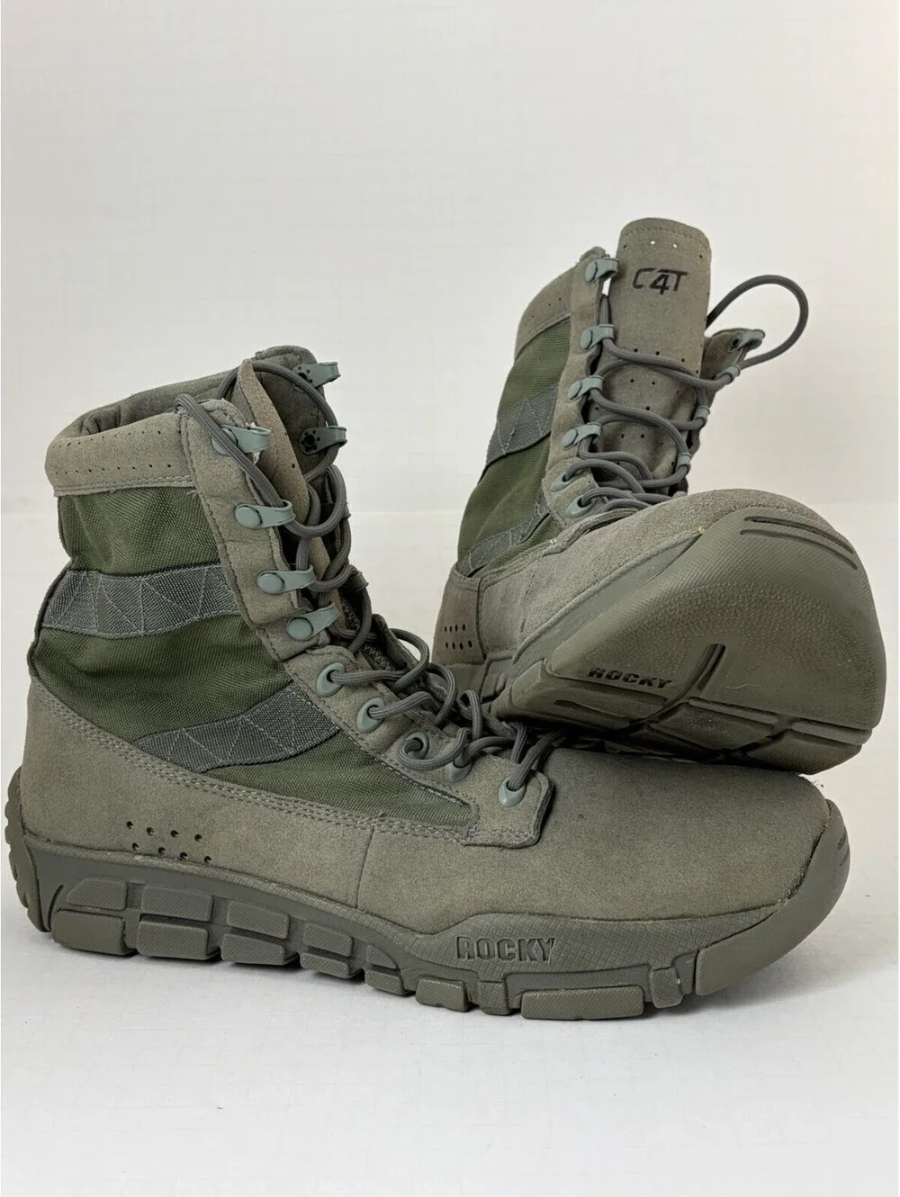 Rocky 8” C4T Trainers Sage Green Boots Tactical Combat 1073 Men's Size 12 W